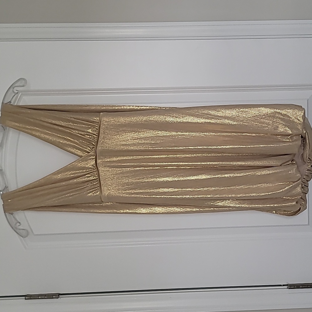 Bebe Gold Textured Dress